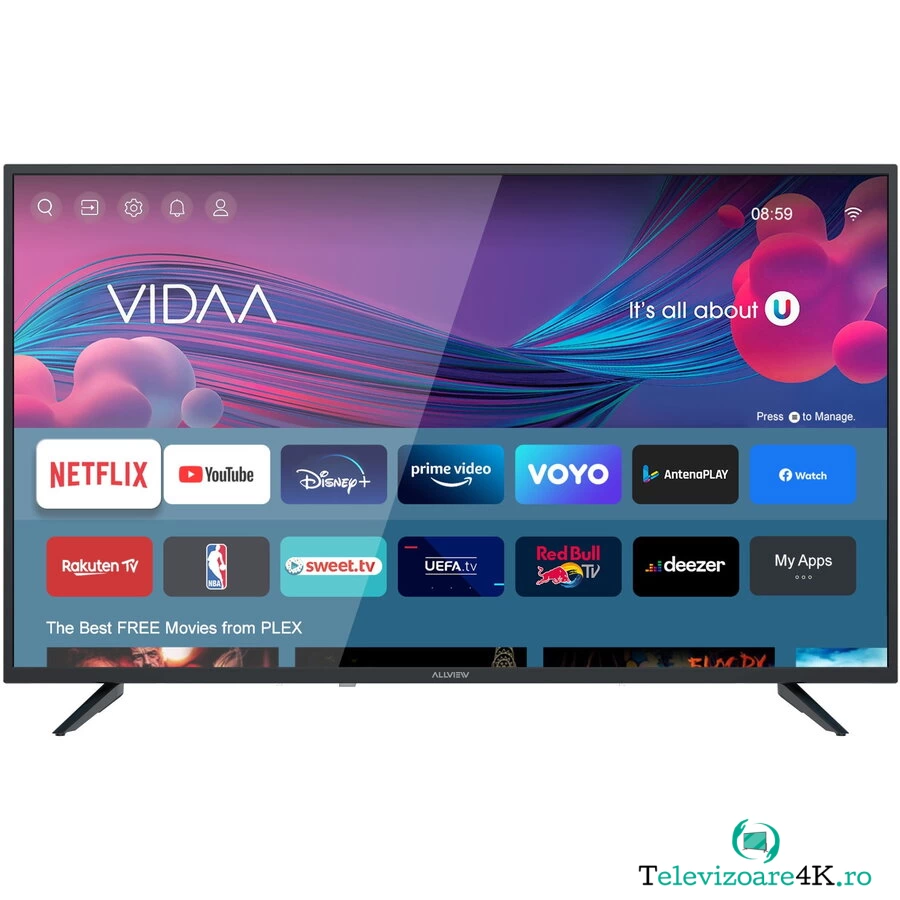 Allview Televizor Allview 43iPlay6000-U, 108cm, Smart, 4K Ultra HD, LED