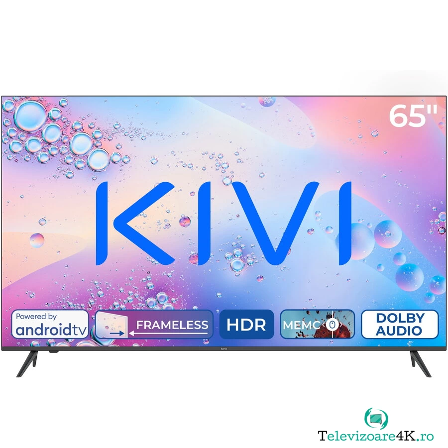 KIVI Televizor KIVI LED 65U760QB, 165 cm, Smart Android TV, 4K Ultra HD, Clasa F la 2,364.99 lei ron