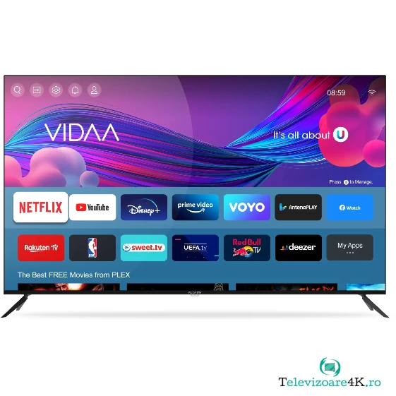 Televizor MINI LED 65iPlay8000-U 4K 60Hz HDR 10 G Super Slim No Frame Display Negru la 3,698.00 lei ron