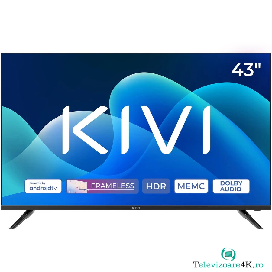 KIVI Televizor KIVI LED 43U730QB, 109 cm, Smart Android TV, 4K Ultra HD, Clasa G