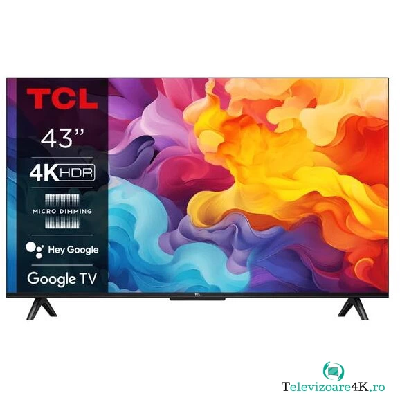 TCL Televizor LED TCL 109 cm (43) 43V6B, Ultra HD 4K, Smart TV, WiFi, CI