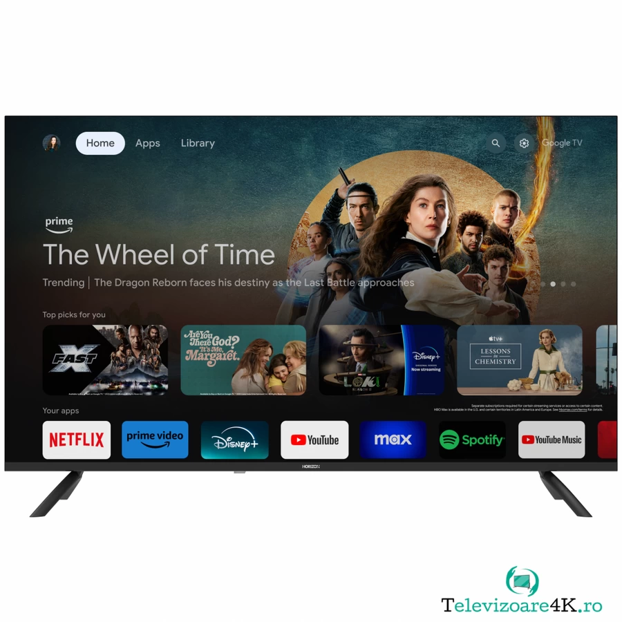 Televizor Horizon LED 50HL7590U/D, 126 cm, Smart Google TV, 4K Ultra HD, Clasa E (Model 2024) la 1,433.36 lei ron