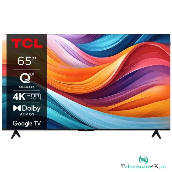 TCL Televizor QLED TCL 165 cm (65) 65T7B, Ultra HD 4K, Smart TV, WiFi, CI