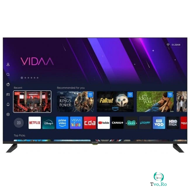 Kiano Televizor Smart Kiano Elegance 50 Vidaa, DLED, 50, 127 cm, 4K UHD, WiFi, Negru