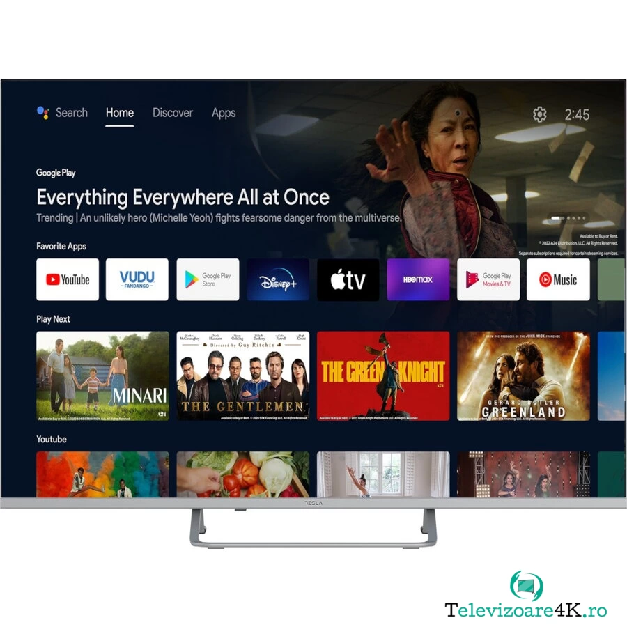 TESLA Televizor LED Tesla 55E635SUS, 139 cm, Ultra HD 4K, Smart TV, WiFi, CI+, Negru