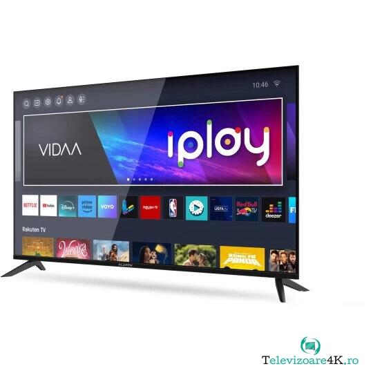 Allview Televizor Smart LED Allview 50IPLAY6200-U, 126 cm, 4K Ultra HD, Clasa E, Negru